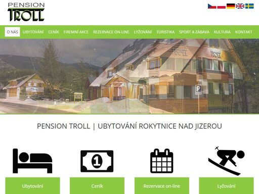 pension rokytnice nad jizerou, ubytování krkonoše, ubytování v pensionu nový moderní pension se nachází v klidné části horského střediska rokytnice nad jizerou v krkonoších