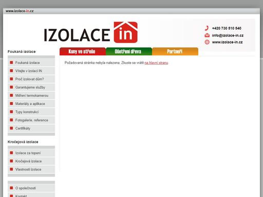 izolace in - foukaná izolace, kročejová izolace, tepelná izolace, zvuková izolace