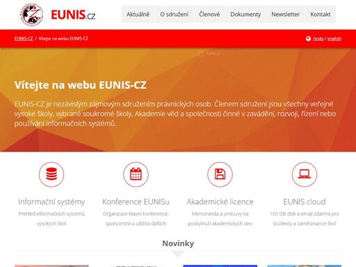 eunis-cz je nezávislým zájmovým sdružením právnických osob. členem sdružení jsou všechny veřejné vysoké školy, vybrané soukromé školy, akademie věd a společnosti činné v zavádění, rozvoji, řízení nebo používání informačních systémů.