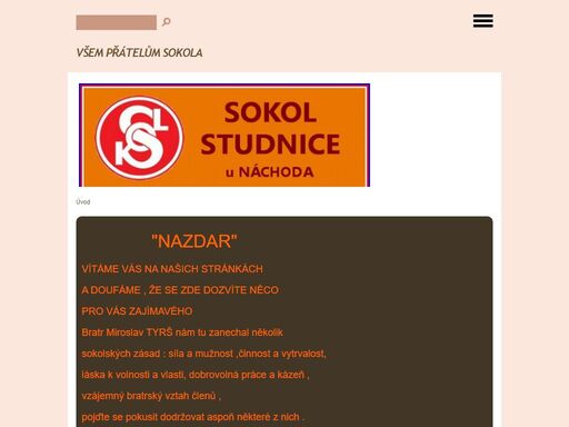 stránky tj sokol studnice u náchoda
