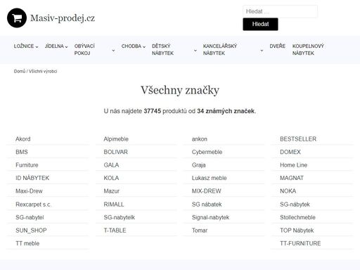 pěkný nábytek za báječné ceny