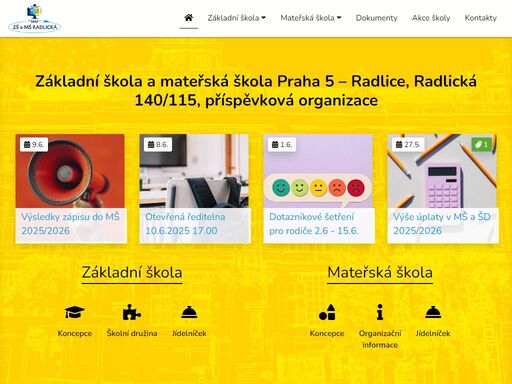 základní škola a;mateřská škola praha;5 –;radlice, radlická 140/115, příspěvková organizace