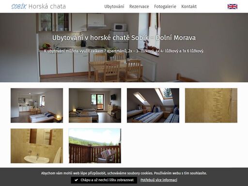 horská chata sobík - dolní morava - ubytování v apartmánech u sjezdovky. příjemná a stylová horská chata na vysoké úrovni (lyžárna, gril, společenská místnost).