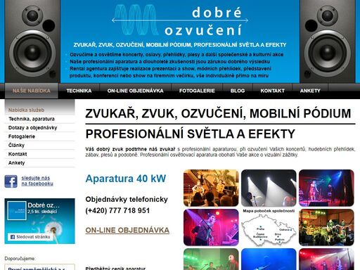 dobré ozvučení - ozvučení a osvětlení pro vaše kulturní a společenské akce, zvukař, aparatura
