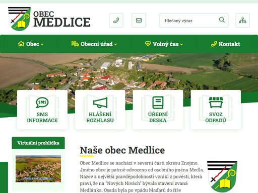 oficiální stránky obce medlice