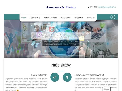 provádíme opravy a servis notebooků všech značek již od roku 2010. doprava na praze 4 zdarma. opravujeme až na úroveň součástky. specializace na značku asus.