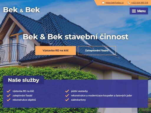 poskytujeme komplexní služby v oblasti výstavby rodinných domů. realizujeme výstavby typových nebo atypických projektů na klíč. dále děláme zateplování fasád - používáme certifikované zateplovací systémy - stachema,weber,baumit. zjistěte o nás více.