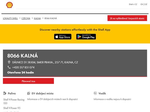 8066 kalná je čerpací stanice v oblasti kalna. tato stanice zahrnuje obchod a toalety.
