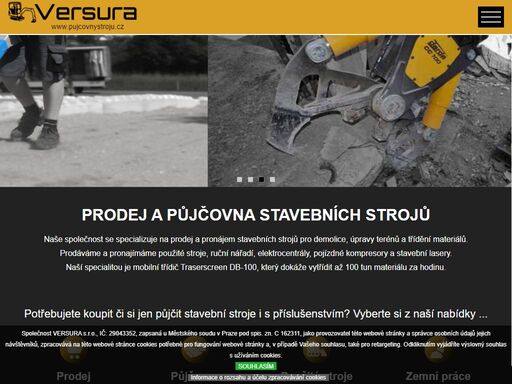 půjčovny strojů - versura s.r.o.