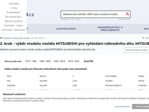  mitsubishi. voton.cz autodíly