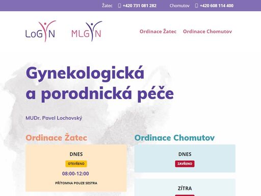 kompletní gynekologická a porodnická péče v žatci a chomutově. poskytujeme vyšetření 3d ultrazvuku, kardiotokografie a zabýváme se také dětskou gynekologií.