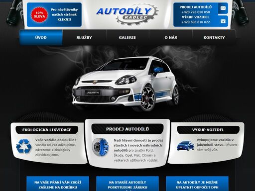 autovrakoviště a vrakoviště, které nabízí originální starší i nové autodíly na vozy škoda, fiat, opel, citroen, ford a veškeré užitkové vozy.