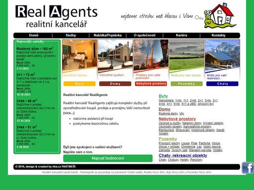 realitní kancelář realagents zajišťuje kompletní služby při zprostředkování koupě, prodeje a pronájmu vaší nemovitosti. se sídlem v centru města nový jičín 