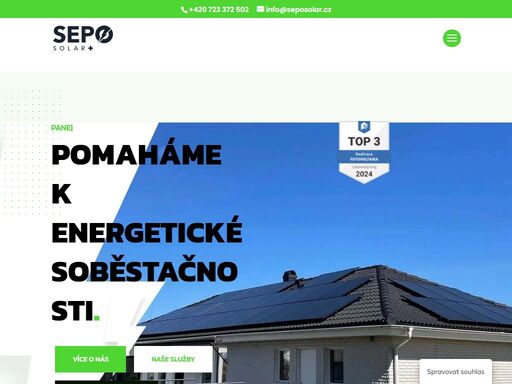 spolehlivá fotovoltaika na klíč pro firmy, svj i domácnosti. kompletní řešení od návrhu po instalaci a servis. sepo solar plus.
