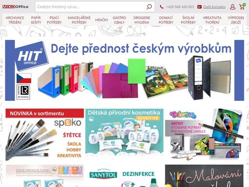 miko office online - kancelářské a školní potřeby, gastro, drogerie, hygiena, obaly, výroba razítek, gravírování, tisk