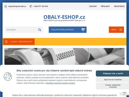 speciální lepicí pásky, fólie a další obalové materiály pro průmysl, stavebnictví, izolace, podlaháře a další obory kde je potřeba lepit, izolovat či balit.