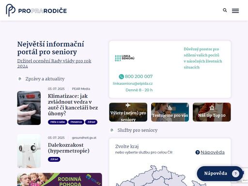 největší a nejpřehlednější portál s informacemi a službami pro seniory.