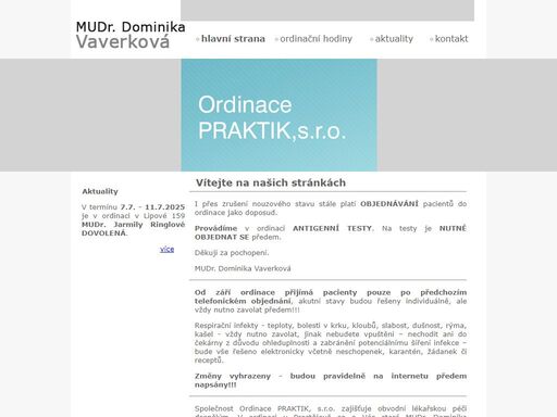 jsme ordinace praktického lékaře se zaměřením na závodní lékařství, zajišťujeme pro naše smluvní partnery závodní preventivní péči.
