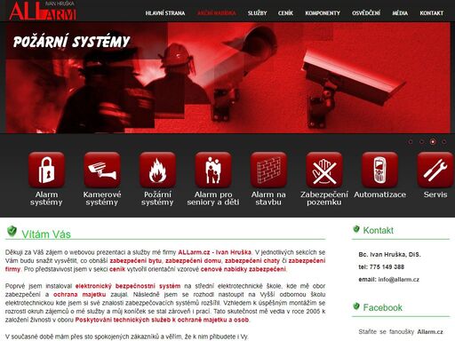 allarm.cz - nabízí zabezpečovací systém - drátový i bezdrátový detektor - kouře, pohybu, autoalarm, gsm komunikátor a bran, pco, pir, ezs. nabízíme zabezpečení domů, bytů, kanceláří.