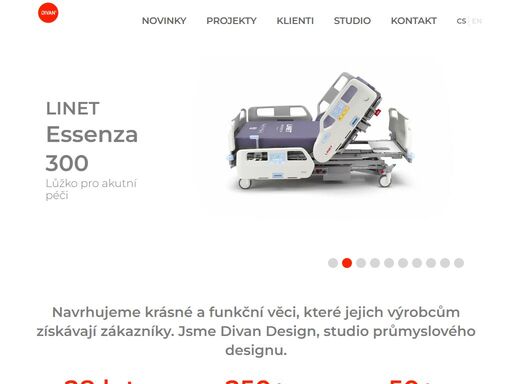 navrhujeme krásné a funkční věci, které jejich výrobcům získávají zákazníky | 28 let zkušeností | 250 realizací | 50 klientů | prof. doc. m. a. ivan dlabač