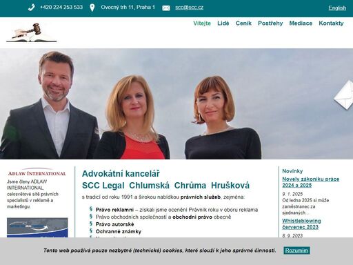 advokátní kancelář scc legal chlumská chrůma hrušková