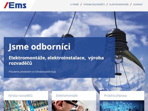 jsme odborníci elektromontáže, elektroinstalace, práce s plošinami, výroba rozvaděčů, působíme především ve středočeském kraji.
