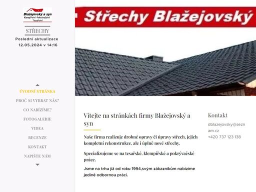 (střešní krytina, plechová krytina, rekonstrukce střechy, oprava střechy, oprava krovu, opravy střech, plechové střechy, krovy, zateplení střechy, střechy)
