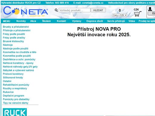 e-shop - velkoobchod kosmetika, kosmetické nástroje, vybavení pro kosmetické a pedikérské salóny