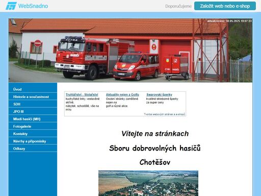 webová stránka sdh a jpo chotěšov
