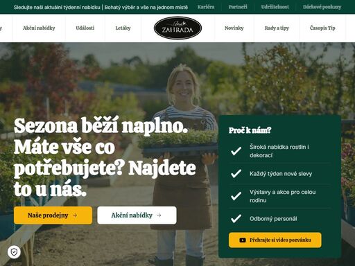 zahradní centra v mladé boleslavi a chabařovicích. široká nabídka rostlin a zahradnických potřeb. 
