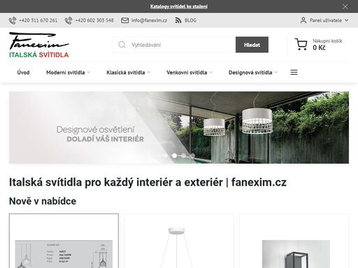 internetový obchod se svítidly. prodej designových svítidel. moderní designová svítidla. klasická svítidla.