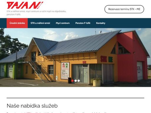 nabídka služeb dajan spol. s r. o. provozuje stk a měření emisí, mycí centrum a ruční mytí, penzion f-bifé.