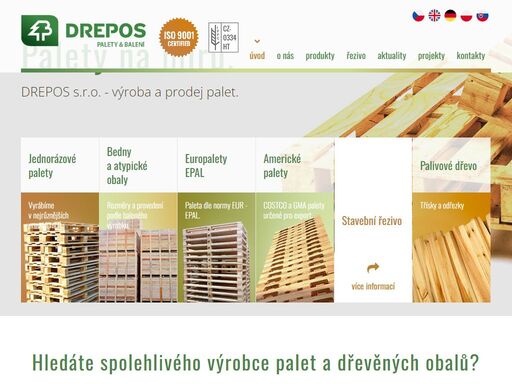 výroba a prodej dřevěných palet na míru - jednorázové palety, europalety i palety atypických rozměrů. tepelné ošetření palet ippc/ispm 15.