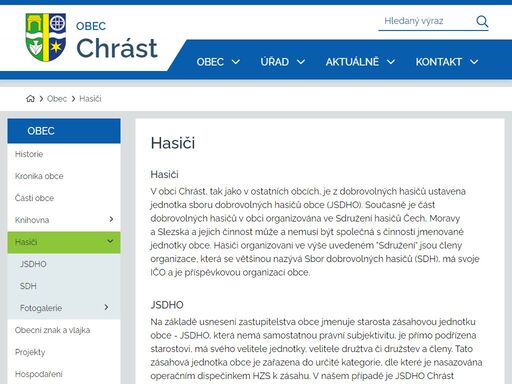 oficiální stránky obce chrást