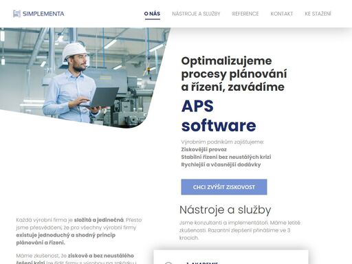 optimalizujeme procesy plánování a řízení, zavádíme aps software