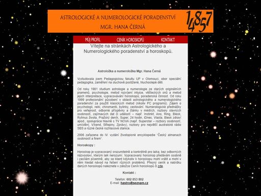 numerologie, astrologie, psychologie - hana černá praha 