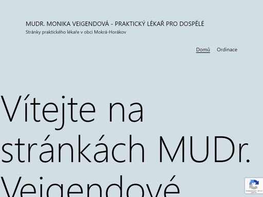 mudr. monika veigendová - praktický lékař pro dospělé v obci mokrá-horákov
