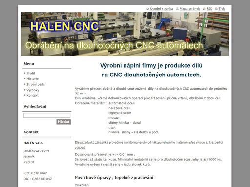 výroba drobných přesných soustružených dílů na cnc soustružnických automatech.