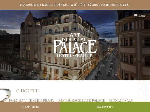 luxusní ubytování a nezapomenutelný pobyt v samotném centru prahy. >vychutnejte si pohodlí a služby hotelu palace v blízkosti václavského náměstí!