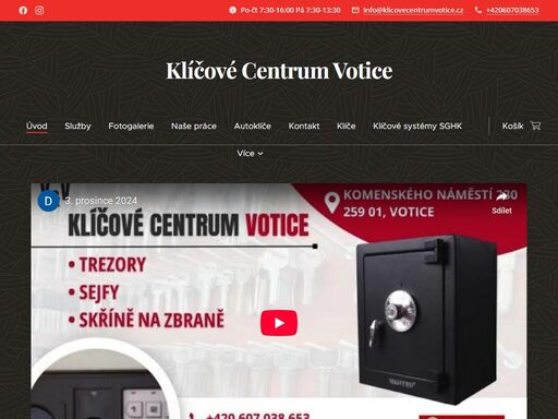 potřebujete vyrobit klíč nebo autoklíč? nebo účinně zabezpečit dům, byt či firmu? specializujeme se na kompletní mechanické i elektronické zabezpečení pro všechny typy objektů od bytů a domů až po rozsáhlé firemní objekty. u nás najdete širokou nabídku zamykacích systémů, cylindrických vložek, zámků i elektronických přístupových systémů,...