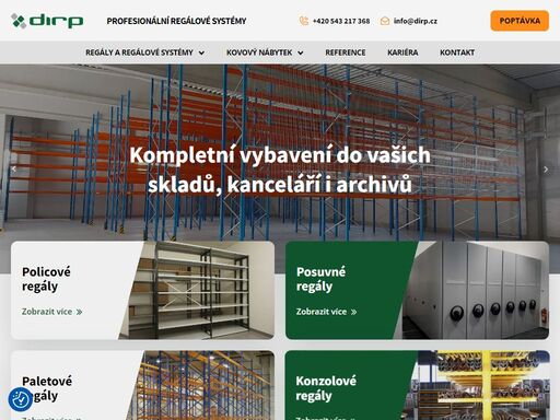 přední český výrobce regálů a regálových systémů. navrhujeme, dodáváme a montujeme profesionální regály a regálové systémy různých typů. ať už chcete archivovat dokumenty, skladovat zboží, nebo ukládat palety, jsme tu pro vás.