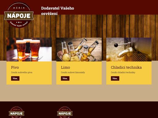 nápoje měřín - váš dodavatel piva, alko i nealko nápojů s rozvozem.