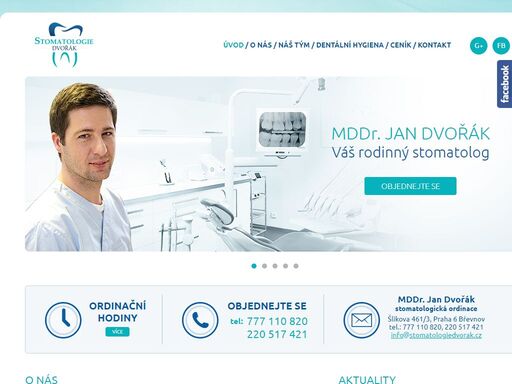 už máte svého osobního zubaře? stomatolog mddr. jan dvořák vás zbaví strachu ze zubních ordinací.