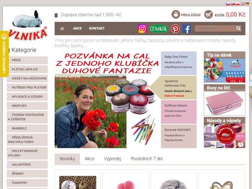 příze vlnika, pletení, háčkování a doplňky