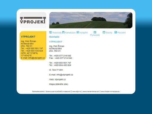 vtprojekt projekční a montážní práce topení, vody a plynu