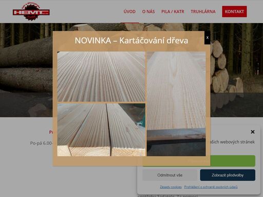 řadíme se mezi tradiční zpracovatele dřeva v srdci vysočiny. dělíme svou produkci mezi pilu, zabývající se prvotním zpracováním dřeva s produkcí zejména stavebního řeziva, a zakázkovou truhlárnu.