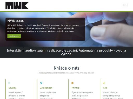 sw a hw řešení, vývoj, výroba, úprava, instalace. interakce, video a digitální technika, výdejové automaty, pos elektronika, elektronický průvodce, animace, grafika pro reklamu, výstavy, veletrhy a muzea.