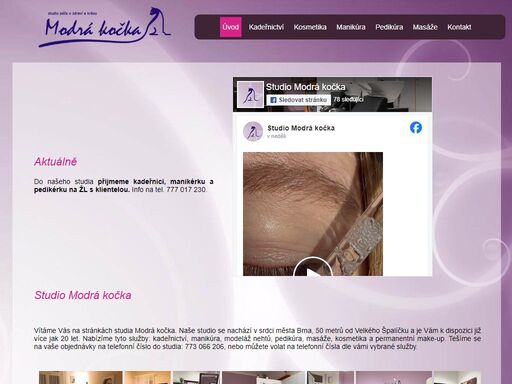 kadeřnický a kosmetický salon modrá kočka v centru brna