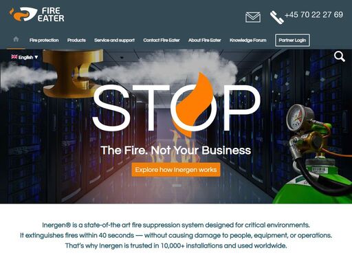 explore fire eater's advanced fire protection solutions. from inergen fire suppression systems to tailored safety plans. see our solutions!