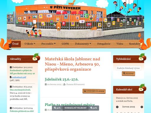 mateřská škola jablonec nad nisou - mšeno, arbesova 50, příspěvková organizace